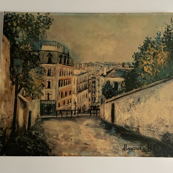 Vintage fine art print Rue de Montmartre 16" x 20" - Picture 1 of 9